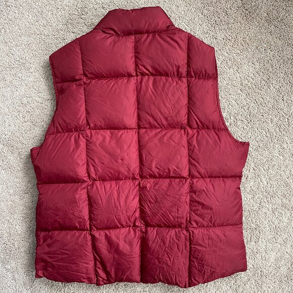 LL Bean Vintage Puffer Vest Women’s Medium Snap Goose Down Vest 80s 90s Hike - Picture 2 of 5